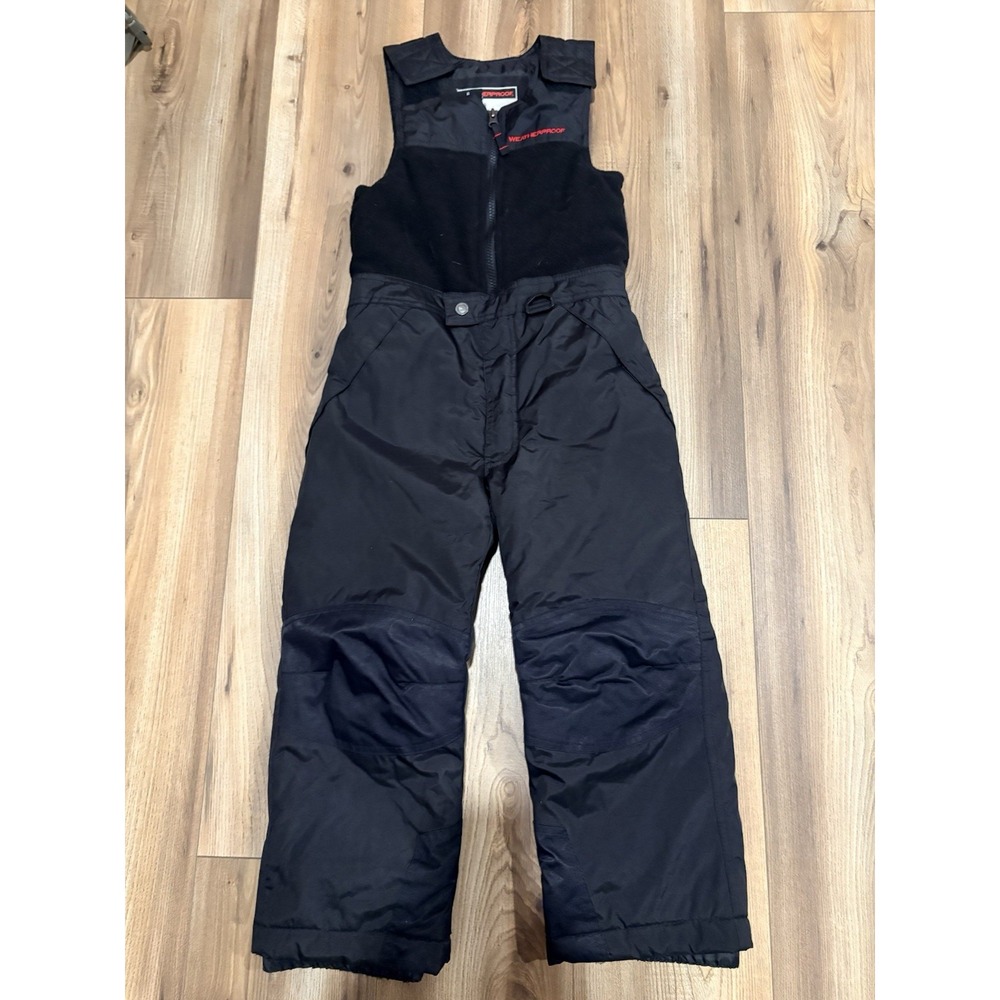 Weatherproof Snow Pants Black Kids Boys Girls Sz 6 Waterproof Fleece Top